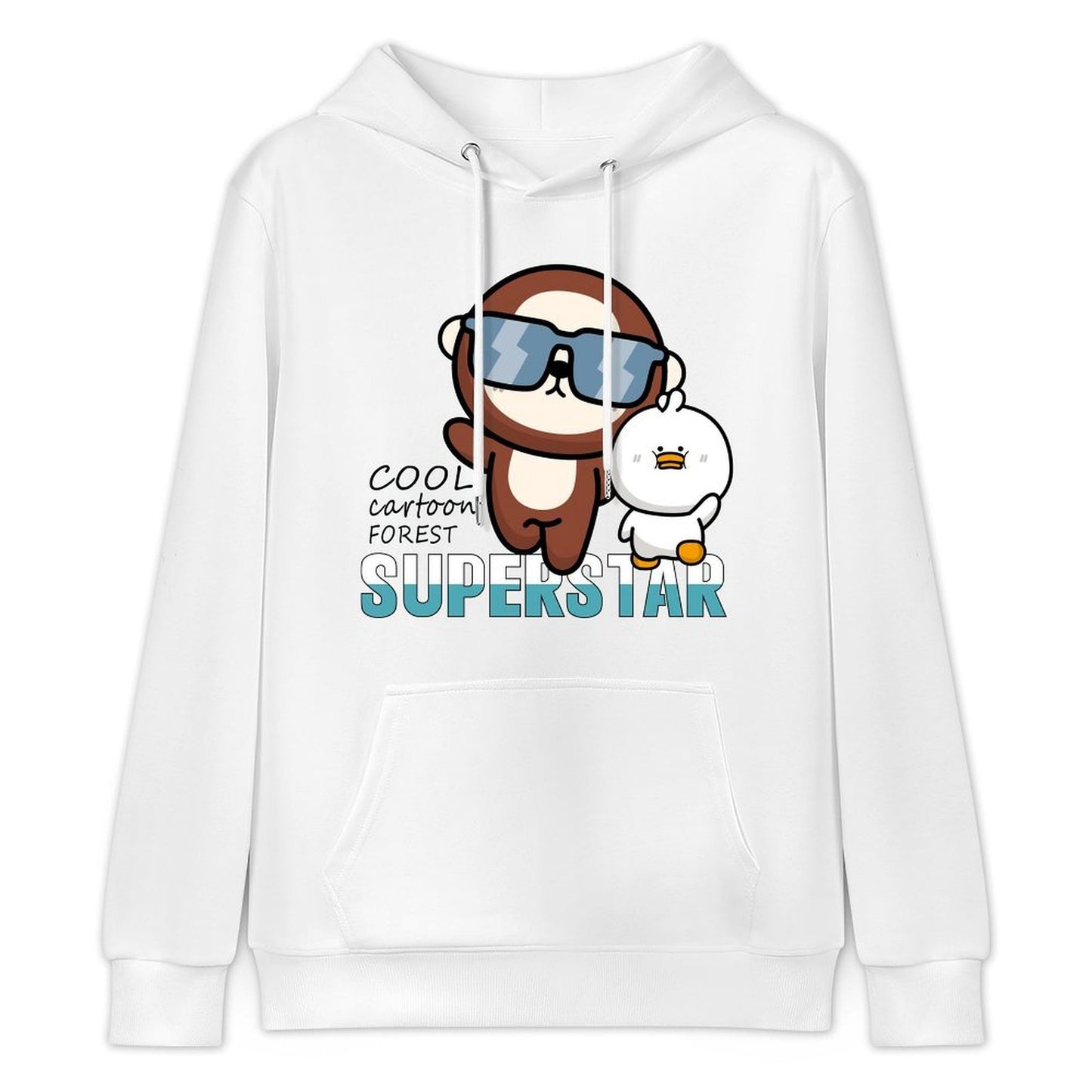 Solid Simple Front Graphic Hoodies