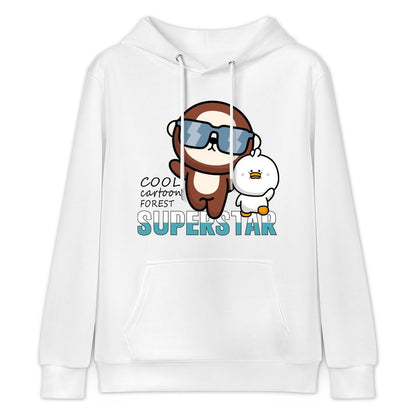 Solid Simple Front Graphic Hoodies