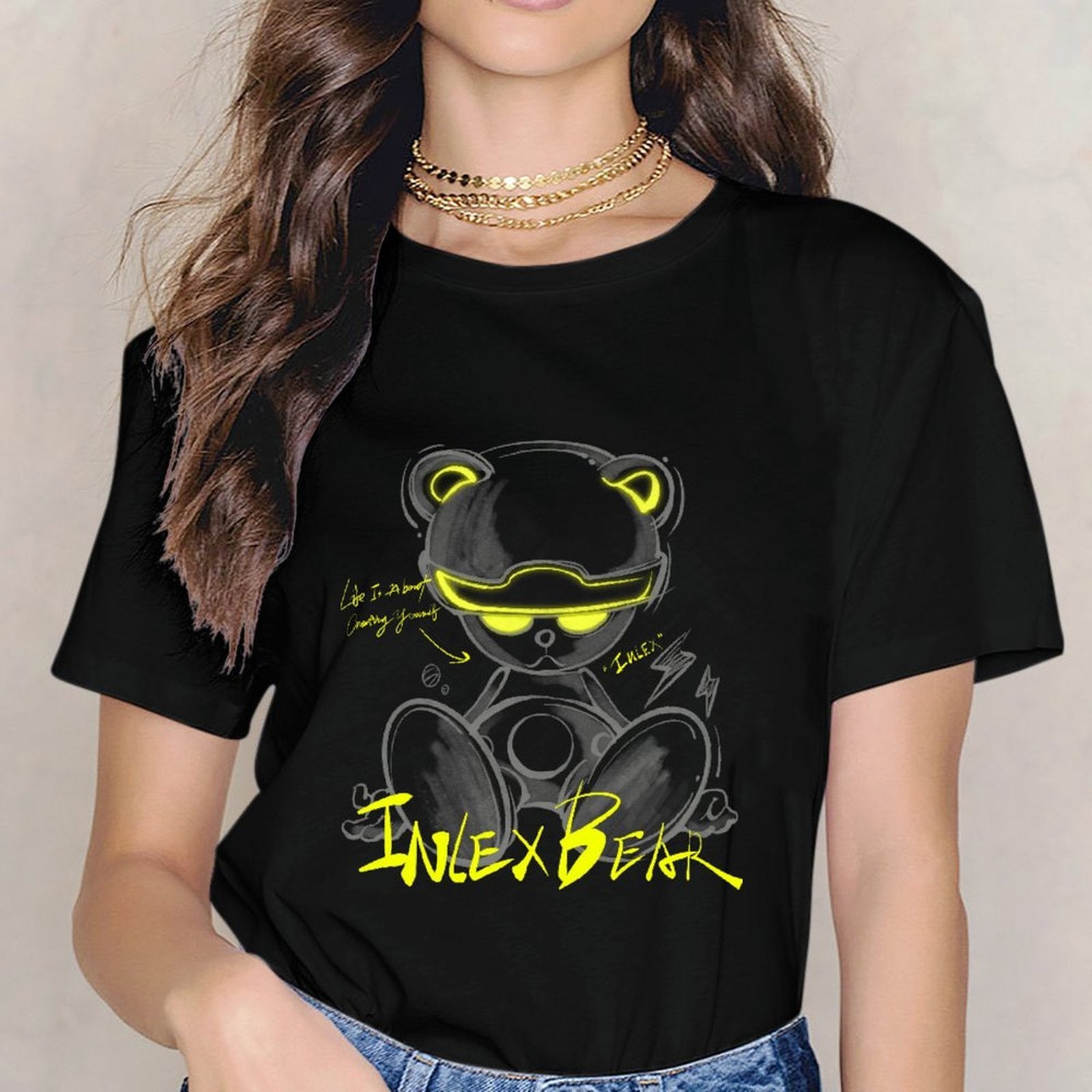 Inlex Bear T-shirtsEverydayTee Batch-Printed T-Shirt