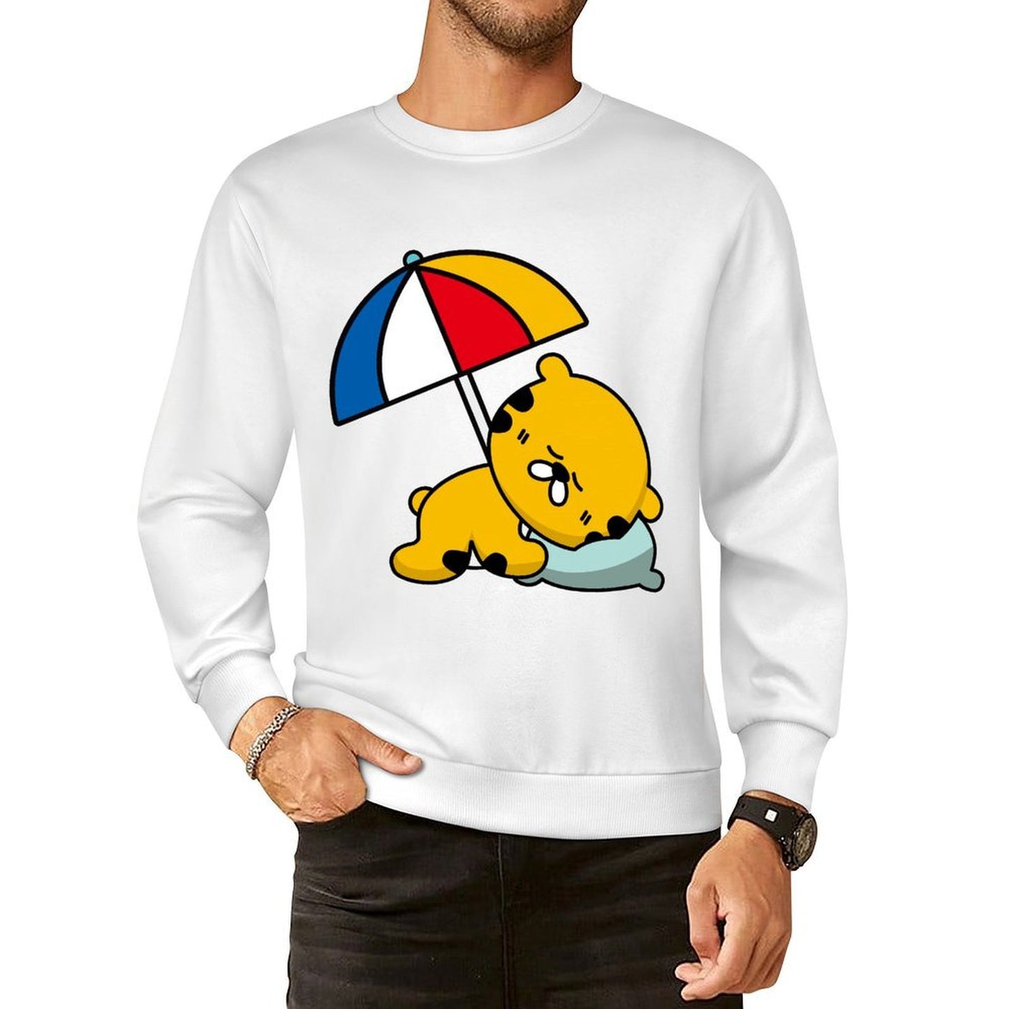 Front Patterned Long Sleeve TopClassicLine Everyday