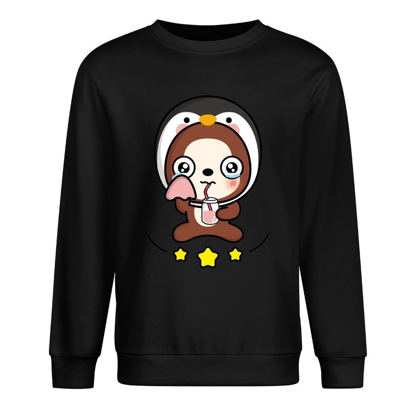 Front Patterned Long Sleeve TopSoftstyle Neutral