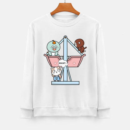 Front Patterned Long Sleeve TopColorfast Strong