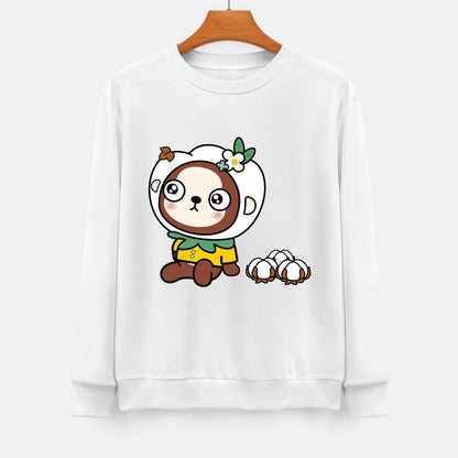 Front Patterned Long Sleeve TopModern Simple