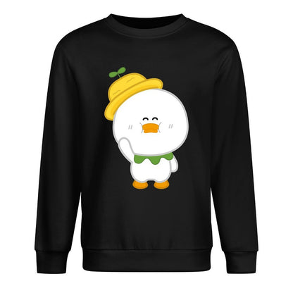 Front Patterned Long Sleeve TopLifestyleLine Crew Neck