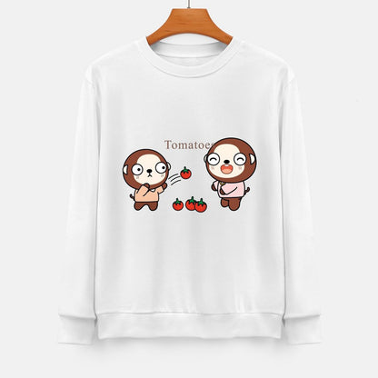 Front Patterned Long Sleeve TopUnisex Edition