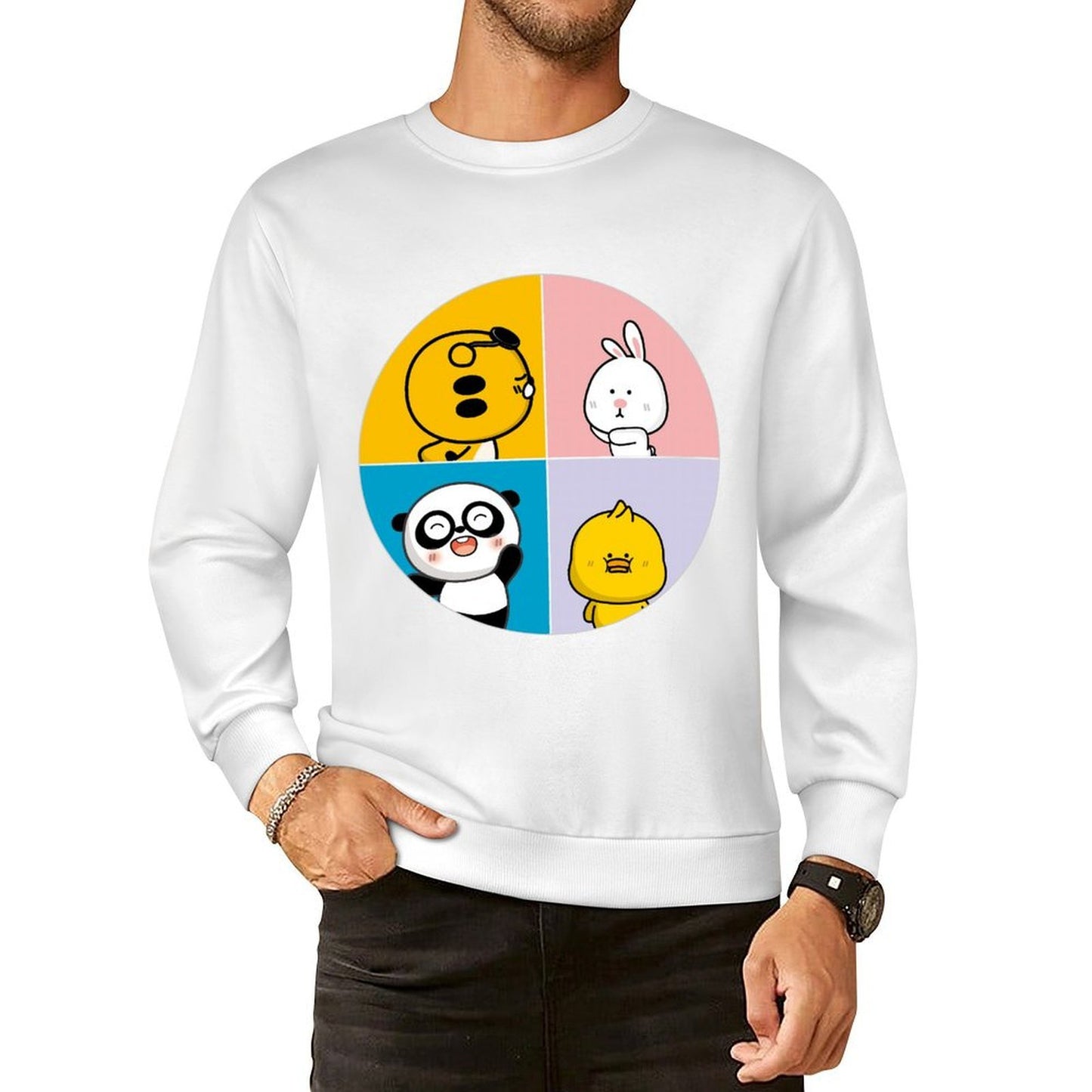 Front Patterned Long Sleeve TopSmooth TrueFit