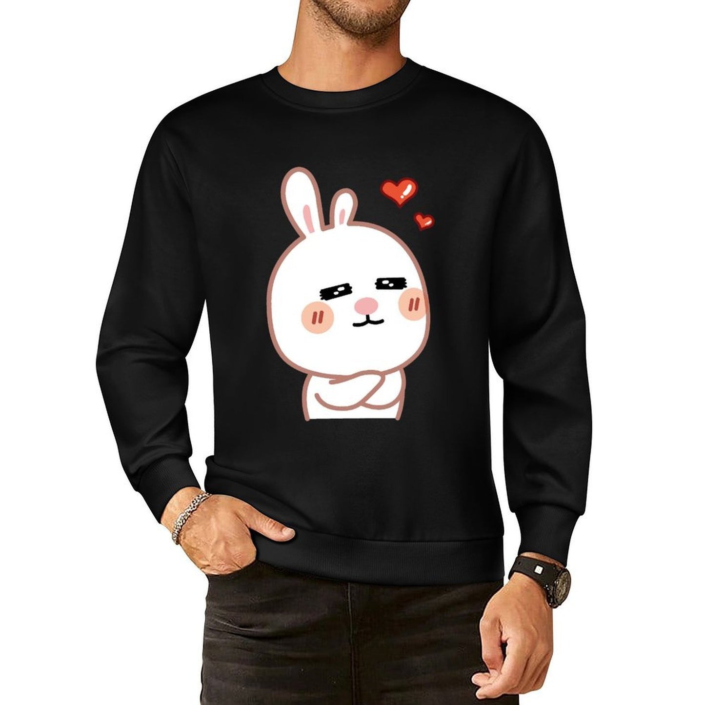 Front Patterned Long Sleeve TopWrinkle-Free Smooth Feel