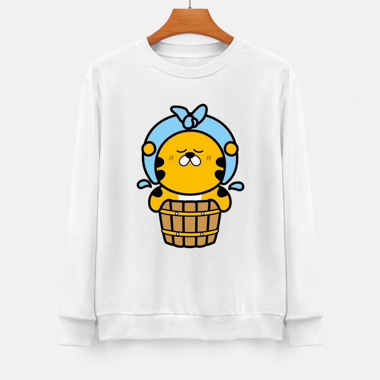 Front Patterned Long Sleeve TopCrew Neck SoftLine