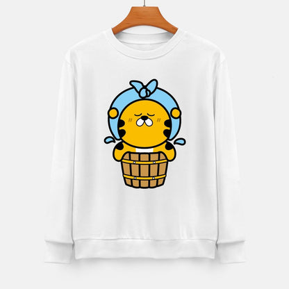 Front Patterned Long Sleeve TopCrew Neck SoftLine