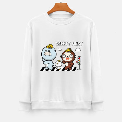 Front Patterned Long Sleeve TopHigh-Quality Relaxed Fit