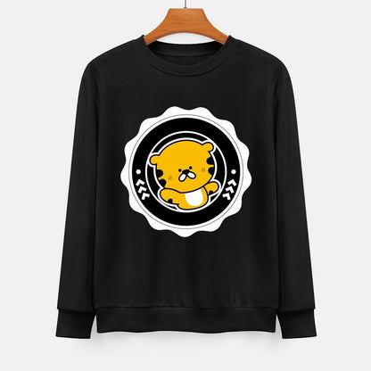 Front Patterned Long Sleeve TopFundraising Double-Stitched