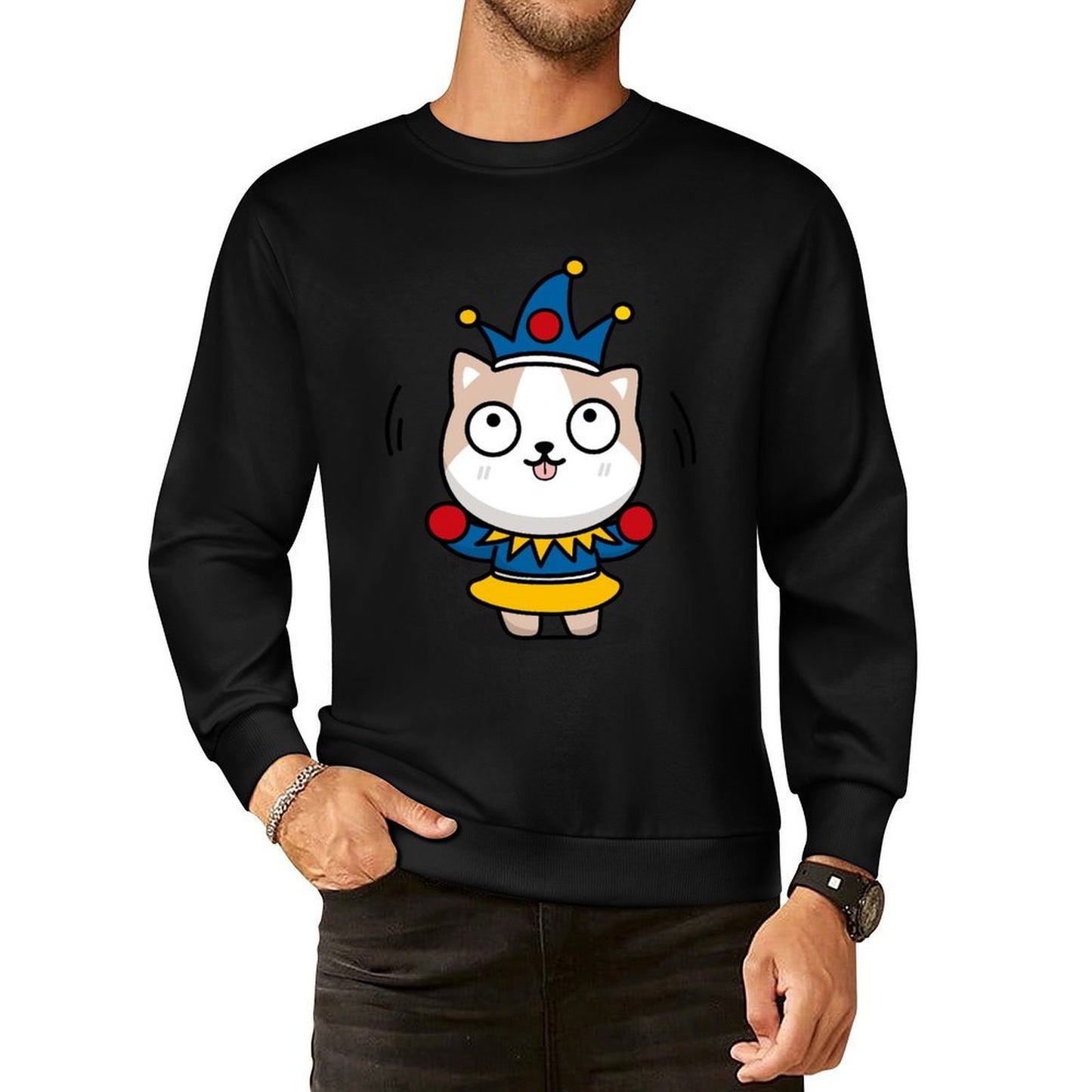 Front Patterned Long Sleeve TopStudio Comfort