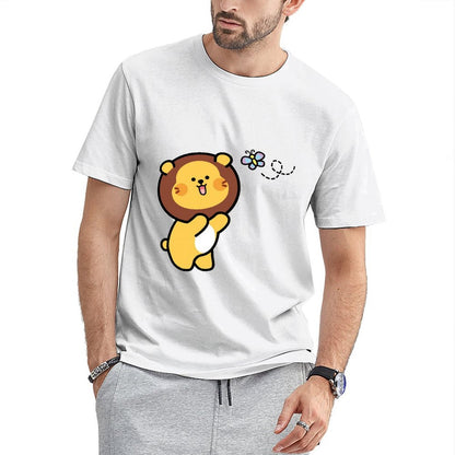 Fade-Proof Batch-Printed Front Graphic T-shirt