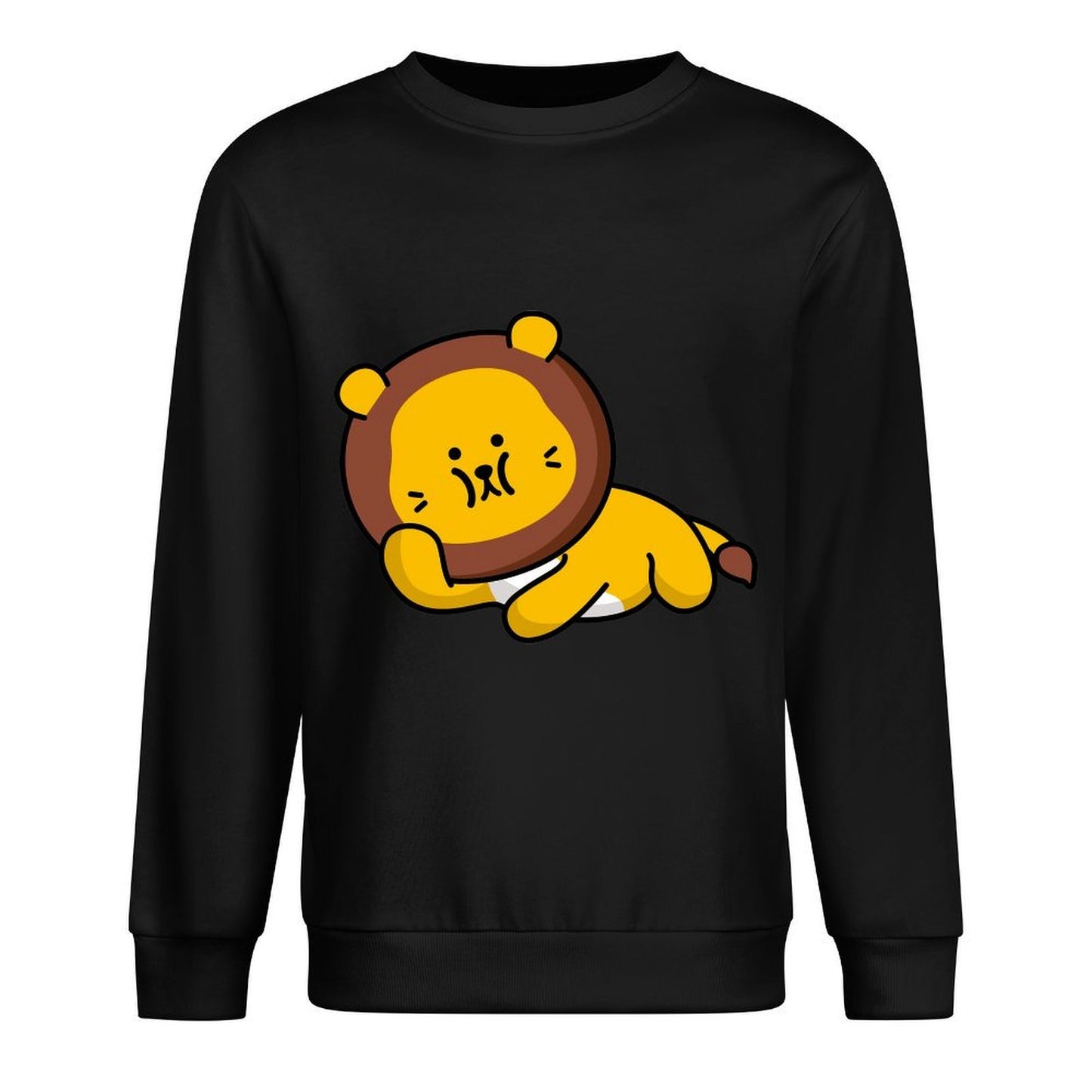 Front Patterned Long Sleeve TopMidweight Printed