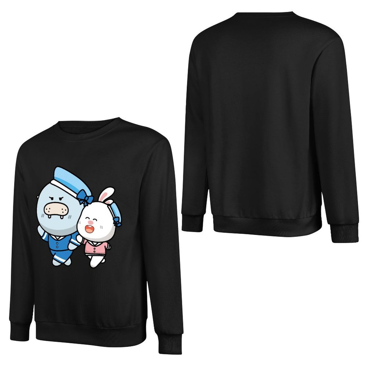 Front Patterned Long Sleeve Top RelaxFit Wrinkle-Free