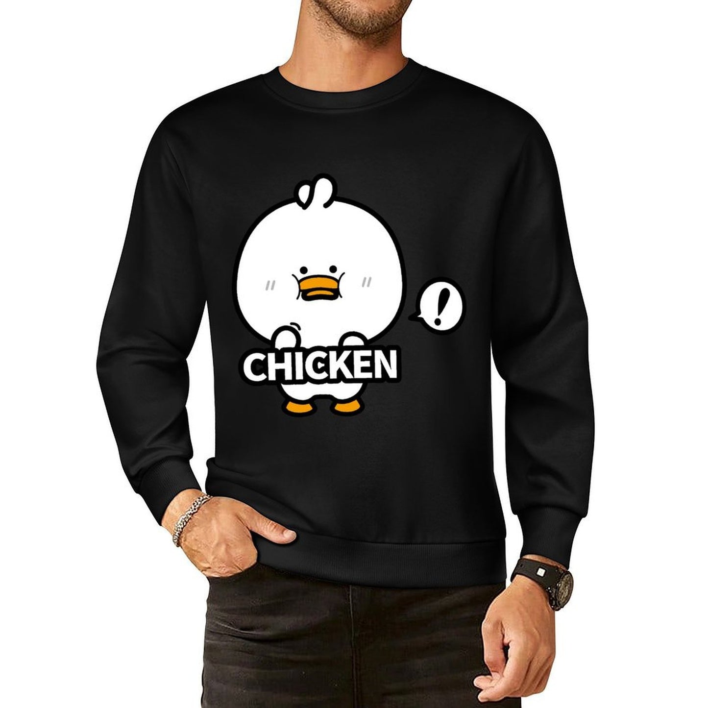 Front Patterned Long Sleeve TopEasy-Care Minimal