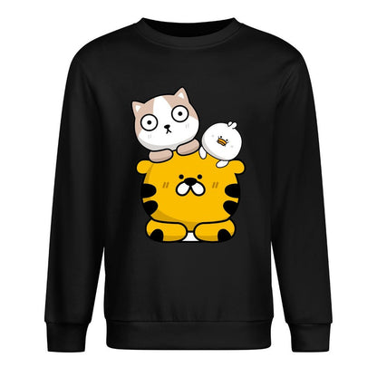 Front Patterned Long Sleeve TopSoftstyle Solid