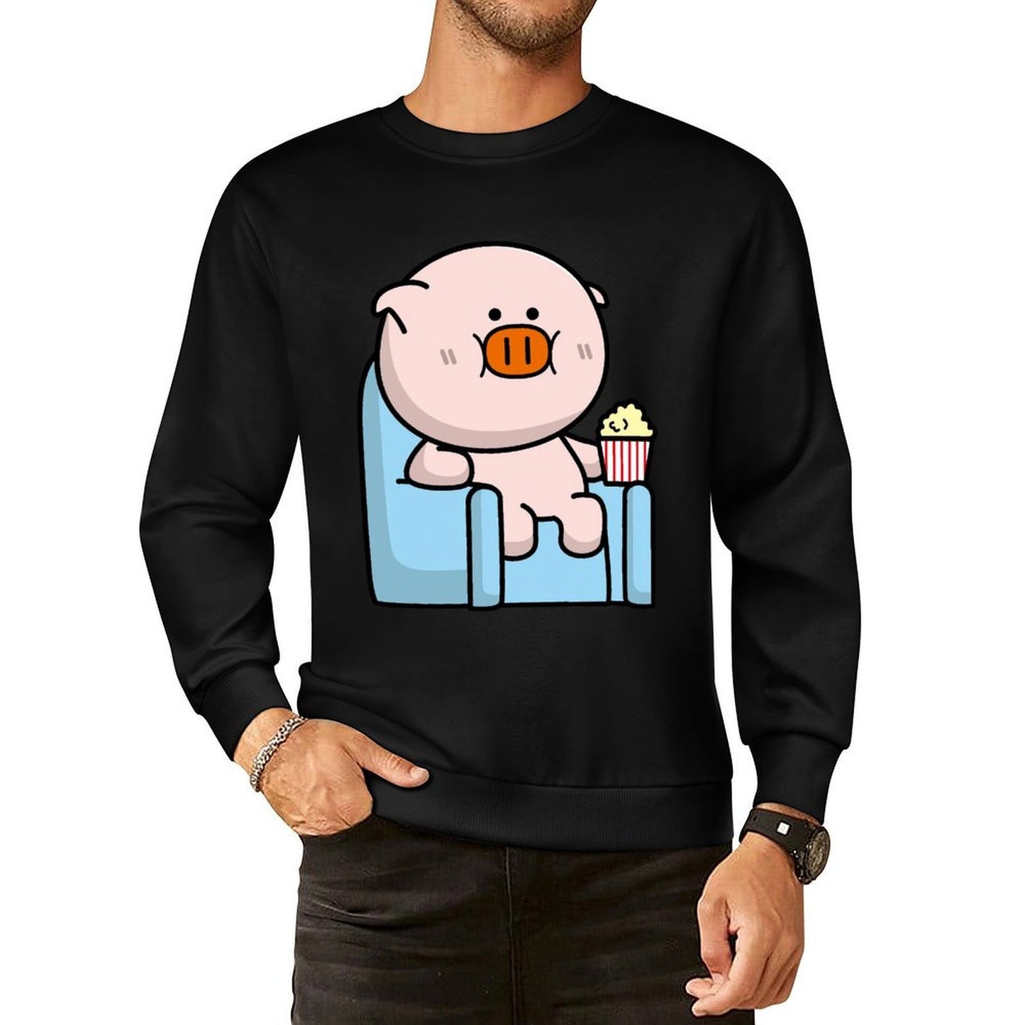 Front Patterned Long Sleeve TopReliable Durable