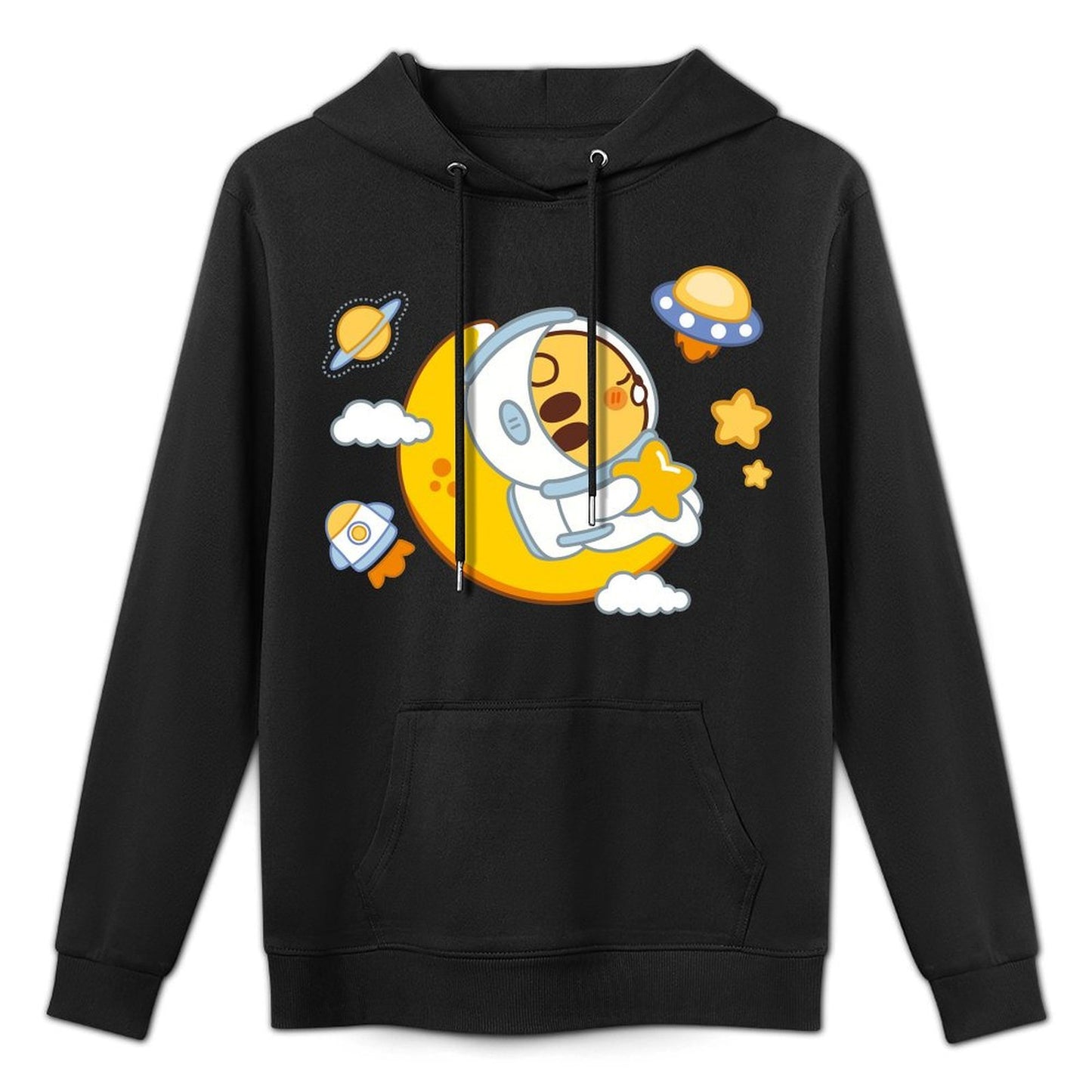 Fade-Proof Shrink-Resistant Front Graphic Hoodies