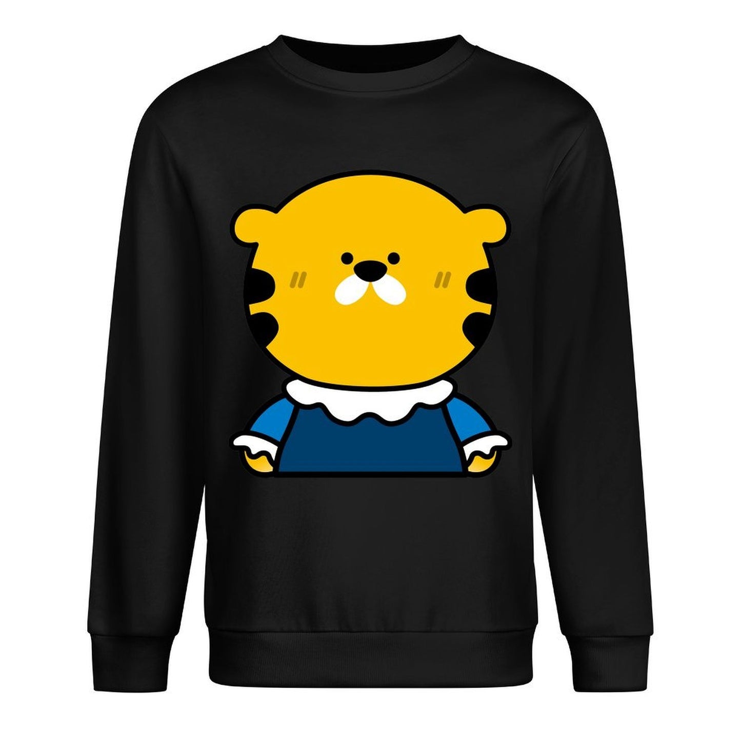 Front Patterned Long Sleeve TopSolid Relaxed Fit