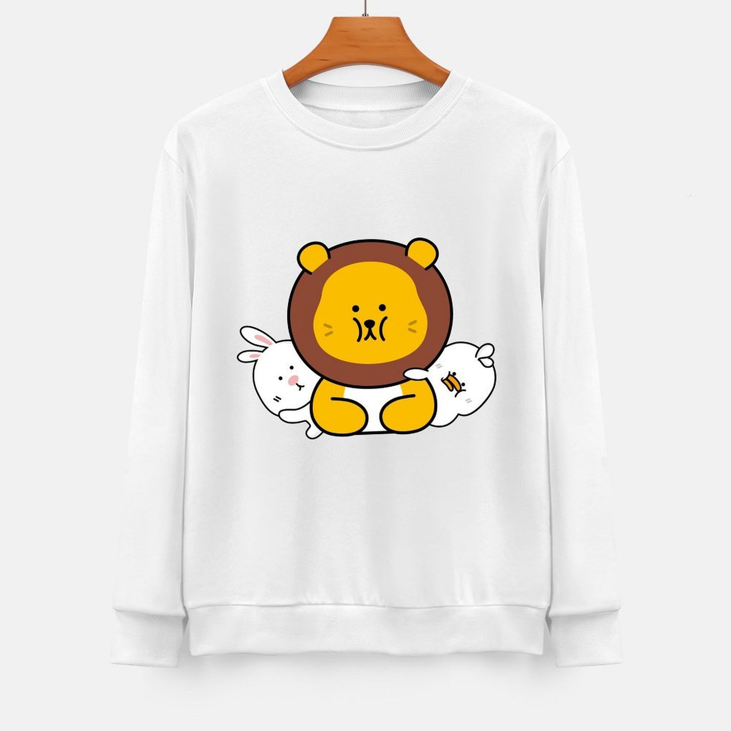 Front Patterned Long Sleeve Top100% Cotton Pocket Tee