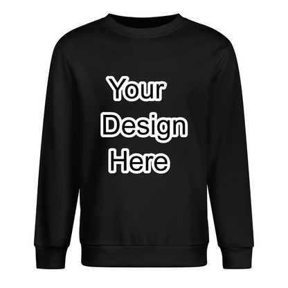 Custom basic black crew neck long sleeve
