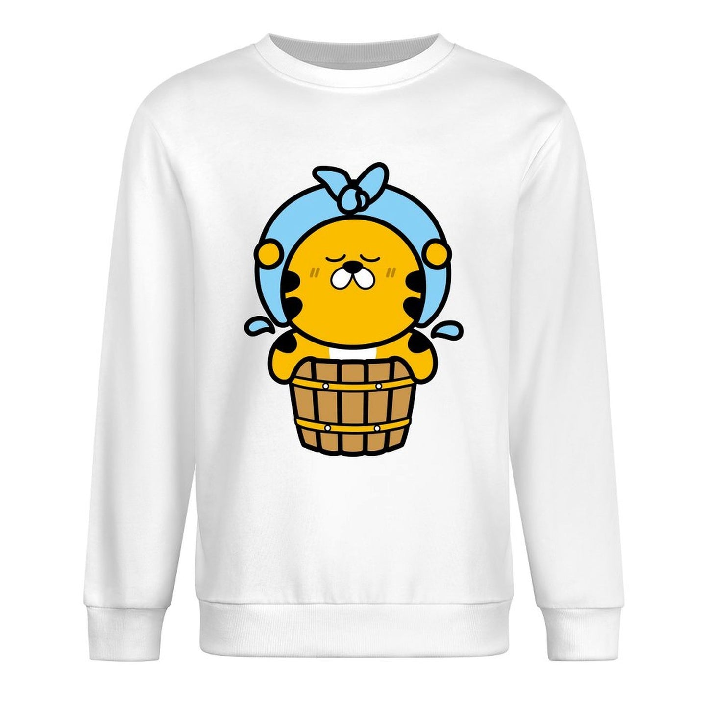 Front Patterned Long Sleeve TopCrew Neck SoftLine