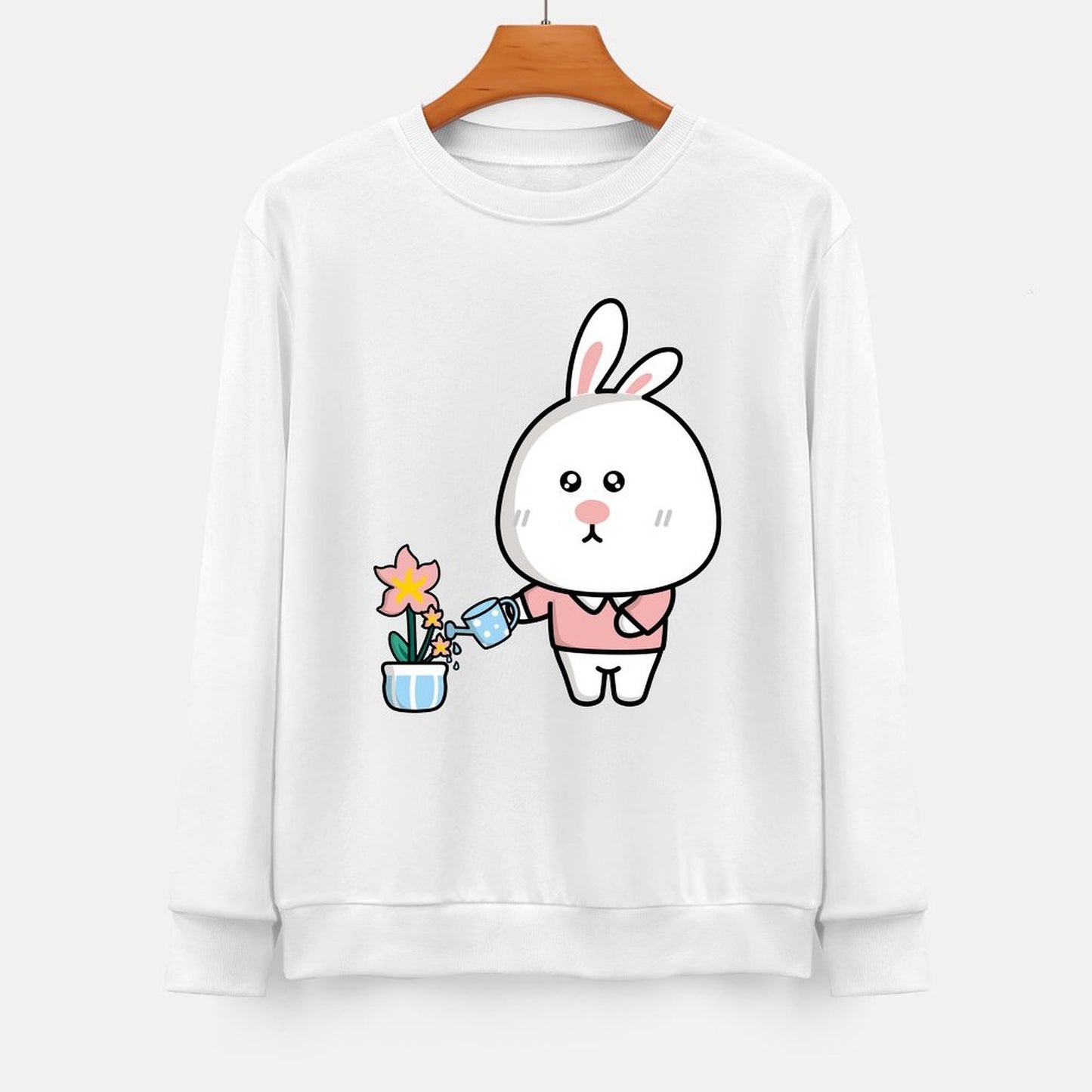 Front Patterned Long Sleeve TopSimple Oversized