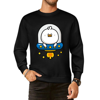 Front Patterned Long Sleeve TopCrew Neck Essential