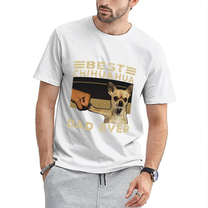 Inkmay Casual  Cotton T-shirt Dog And Hand Through Wall Hole Unisex T-shirtCityStyle Minimal T-Shirt