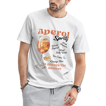 Inkmay Casual Cotton T-shirt Orange Beverage In Glass With Ice Unisex T-shirtVintage Premium Finish T-Shirt