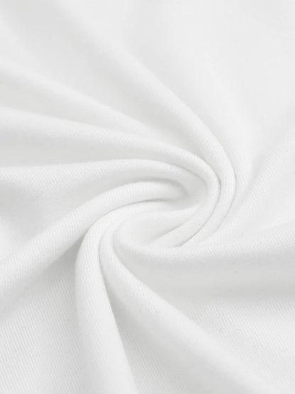 180g pure cotton crew neck long-sleeved shirt white BACK