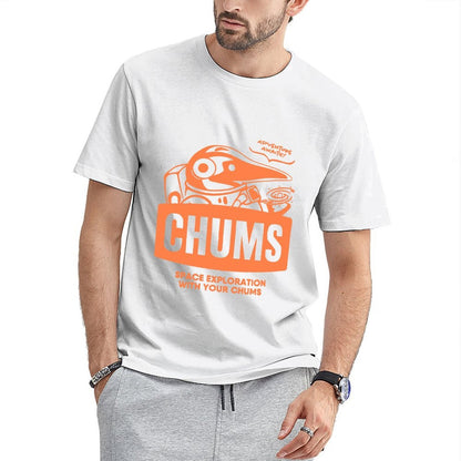 Inkmay Casual Cotton T-shirt Solid Orange Background No Patterns Unisex T-shirtActiveLine Durable T-Shirt