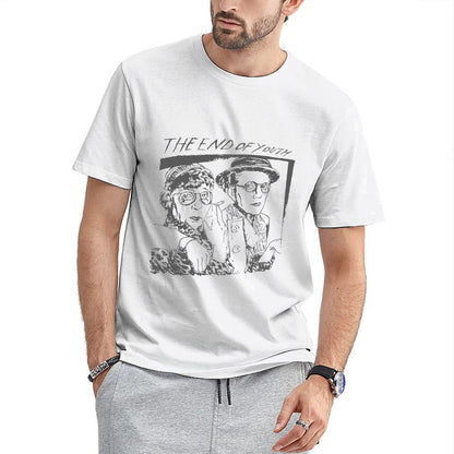 Inkmay Casual Cotton T-shirt Solid Gray Background No Pattern Prints Unisex T-shirtBasicSeries Eco / Sustainable T-Shirt