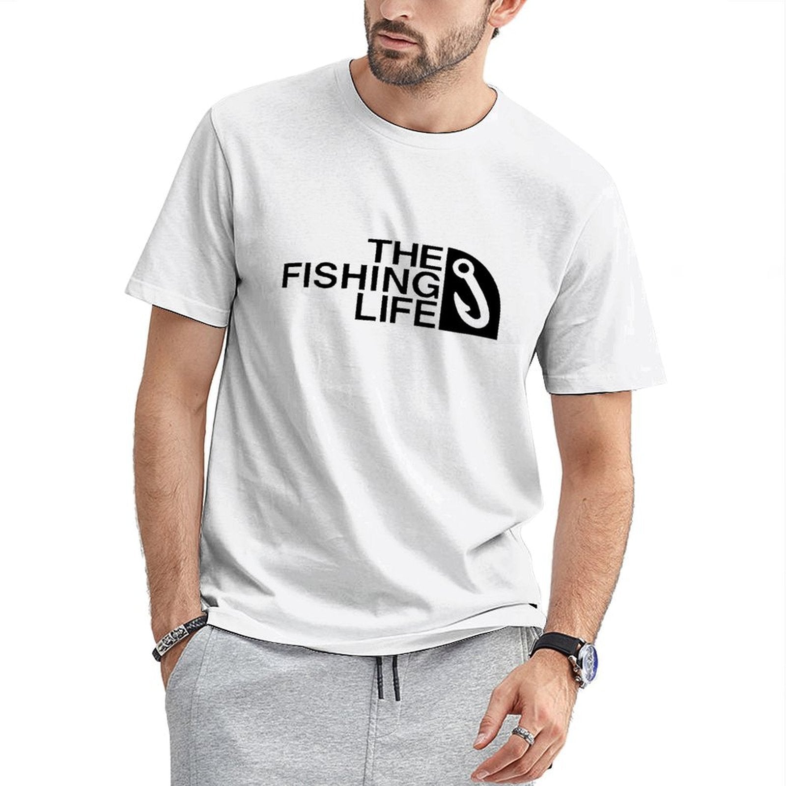 Inkmay Casual Cotton T-shirt Simple Black And White Design Unisex T-shirtSoftWear Outdoor T-Shirt