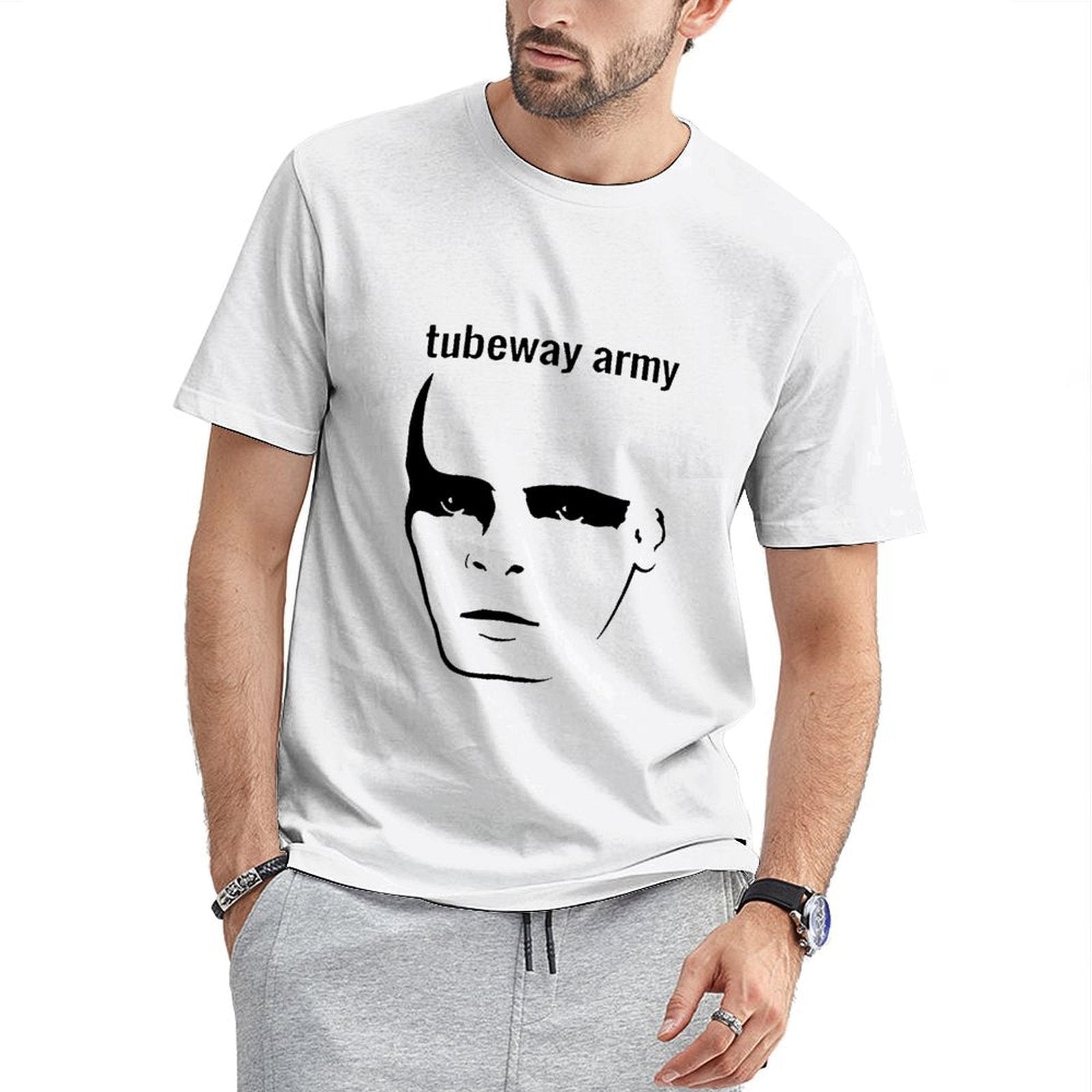 Inkmay Casual Cotton T-shirt Abstract Black And White Design Art Unisex T-shirtAllDay SoftTouch T-Shirt