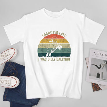 Inkmay Casual  Cotton T-shirt Colorful Abstract Design With Layered Texture Unisex T-shirtSeries Heat-Transfer T-Shirt