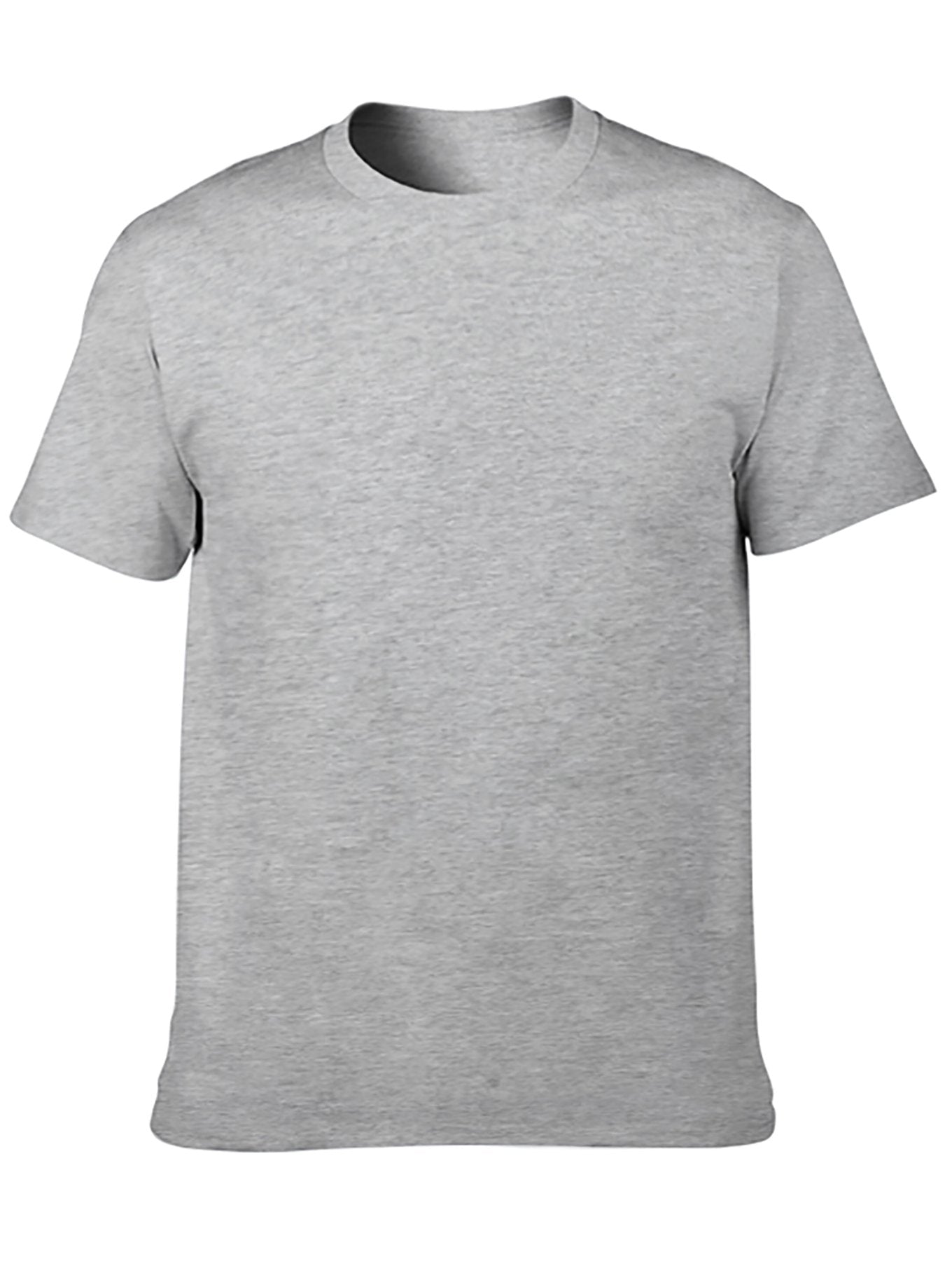 Custom adult heat transfer short-sleeved T-shirts  gray