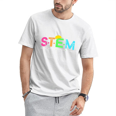 Inkmay Casual Cotton T-shirt Colorful Abstract Art With Bright Elements Unisex T-shirtLogo-Ready Original T-Shirt