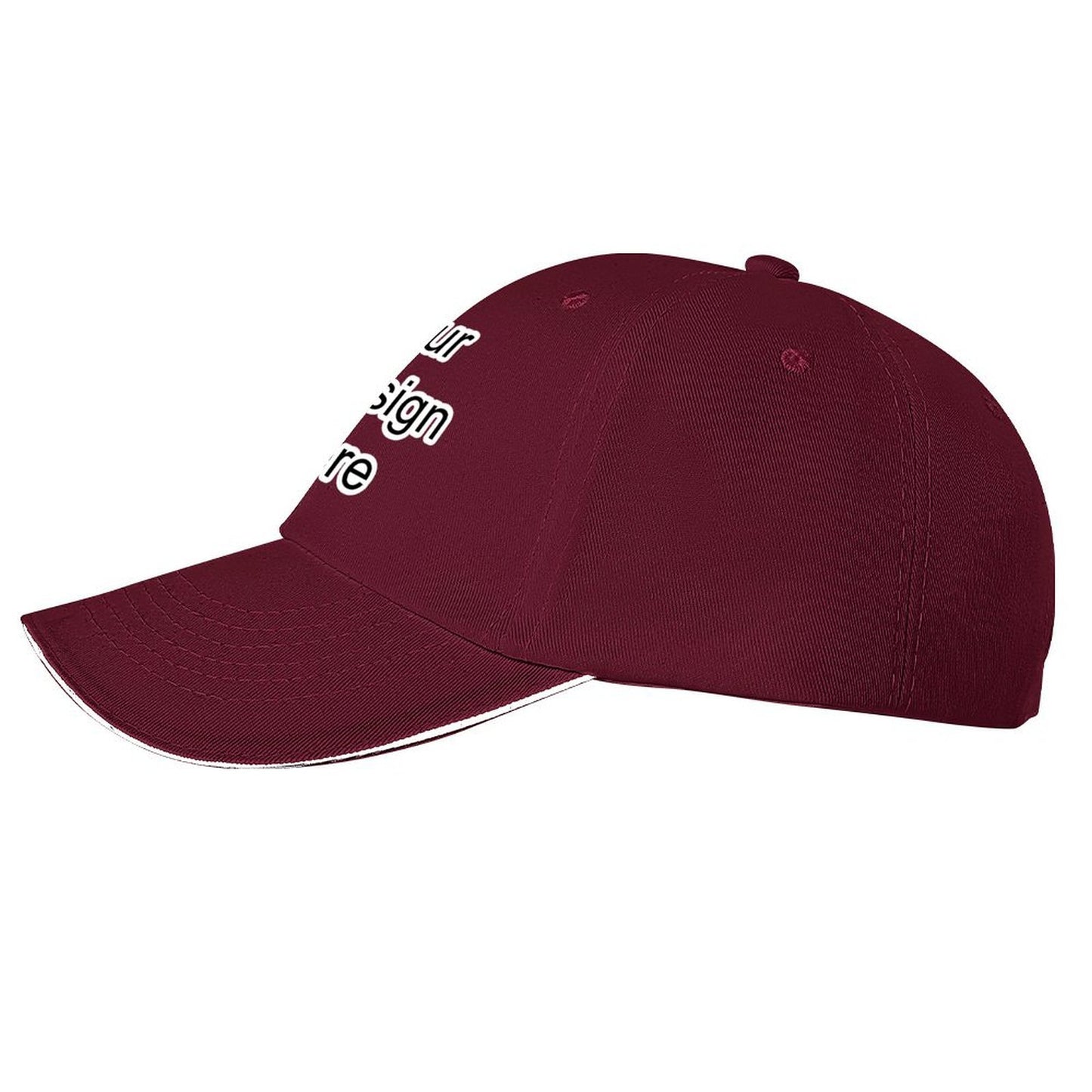 Custom dark red sandwich baseball cap