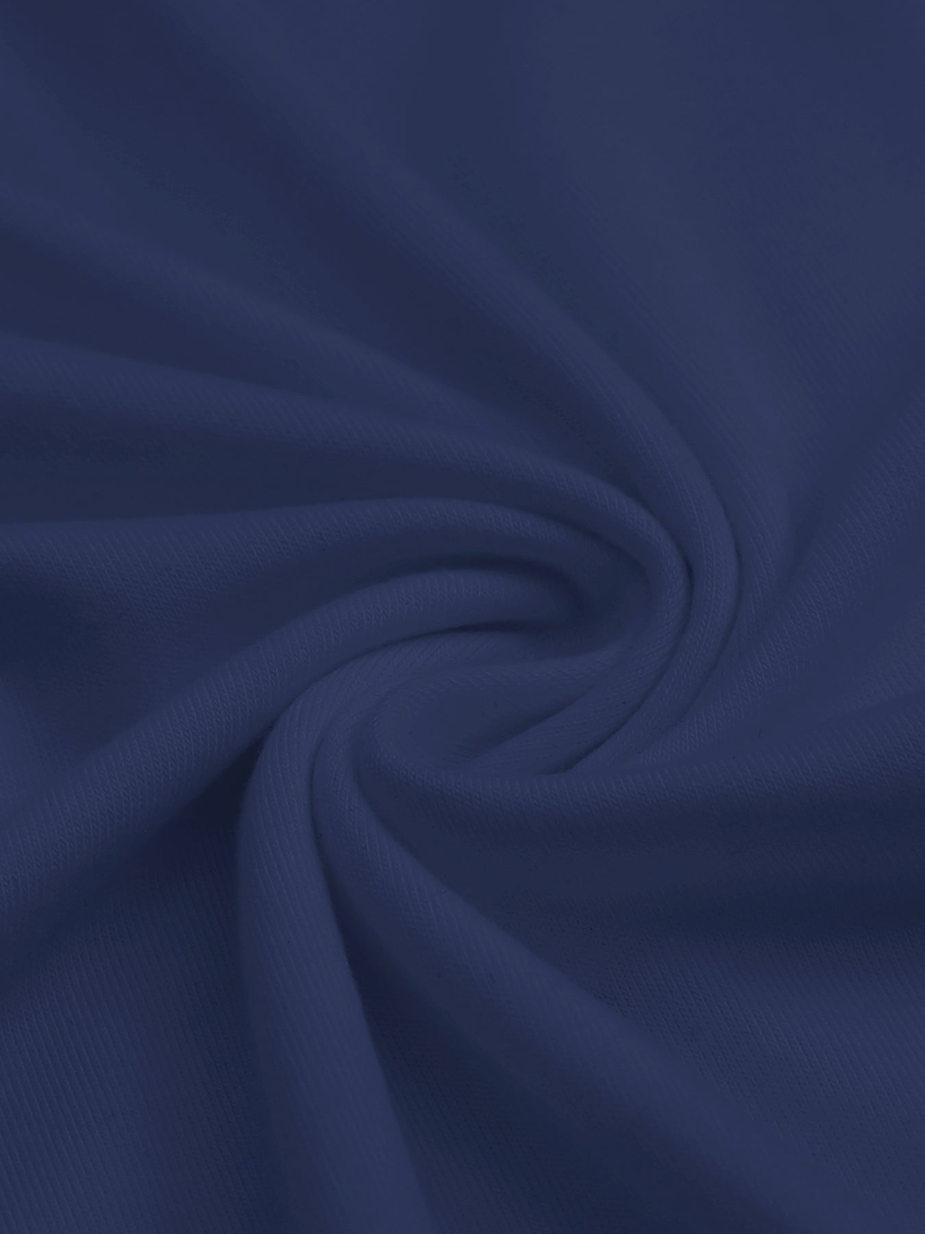 180g pure cotton crew neck long-sleeved shirt  dark  blue BACK