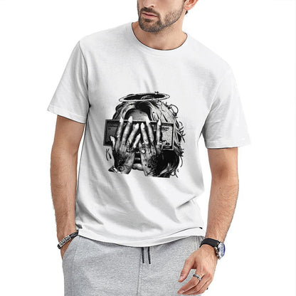 Inkmay Casual Cotton T-shirt Abstract Art With Floral Elements Design Unisex T-shirtModernFit Classic T-Shirt