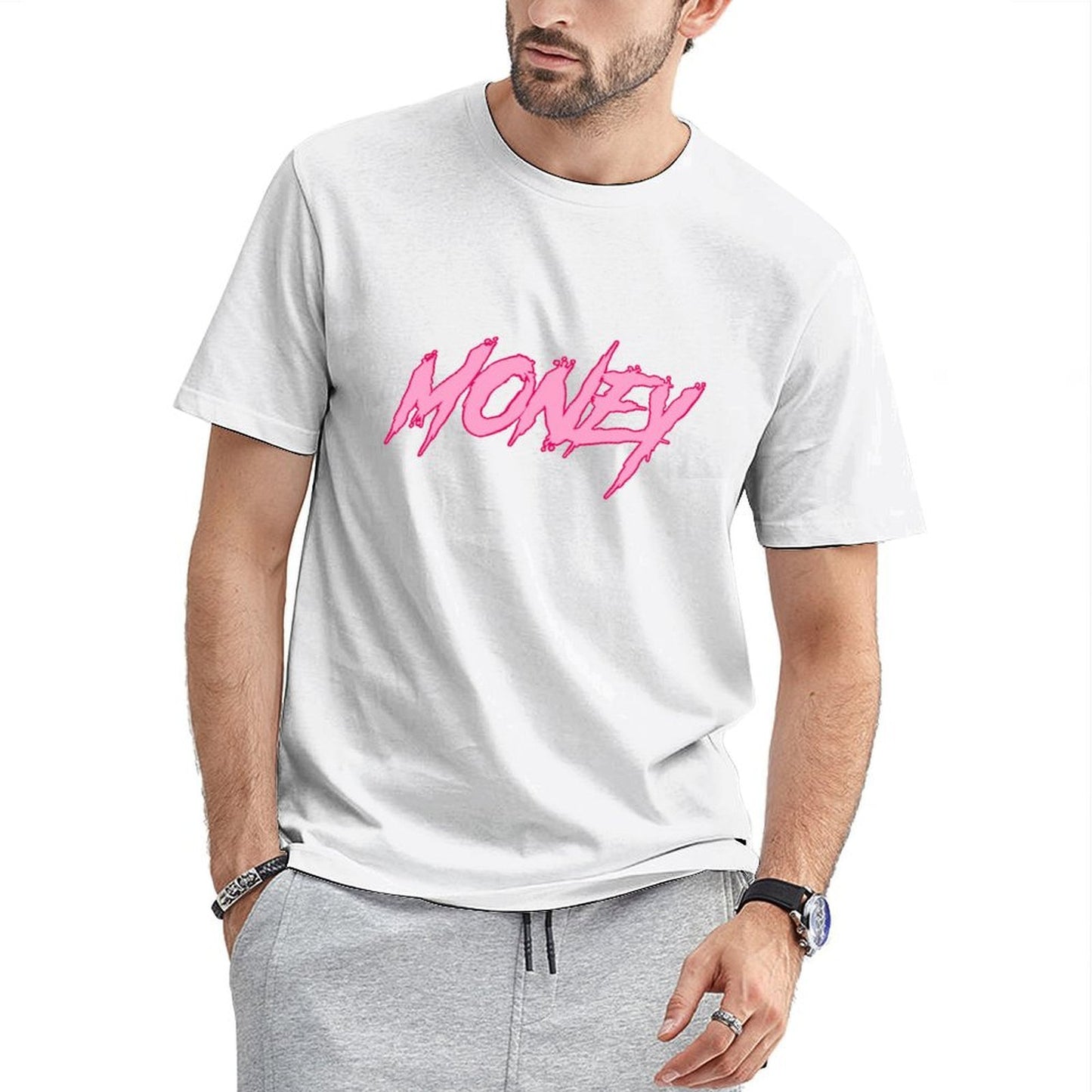 Inkmay Casual Cotton T-shirt Abstract Black And White Design Art Unisex T-shirtCityStyle Solid T-Shirt