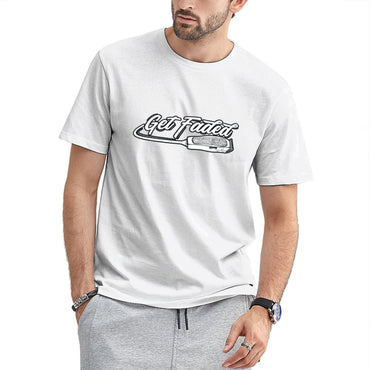 Inkmay Casual  Cotton T-shirt Get Faded Razor Blade Design Artwork Unisex T-shirtModern CityStyle T-Shirt