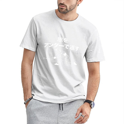 Inkmay Casual Cotton T-shirt Unisex T-shirtClassic Fit Logo-Ready T-Shirt