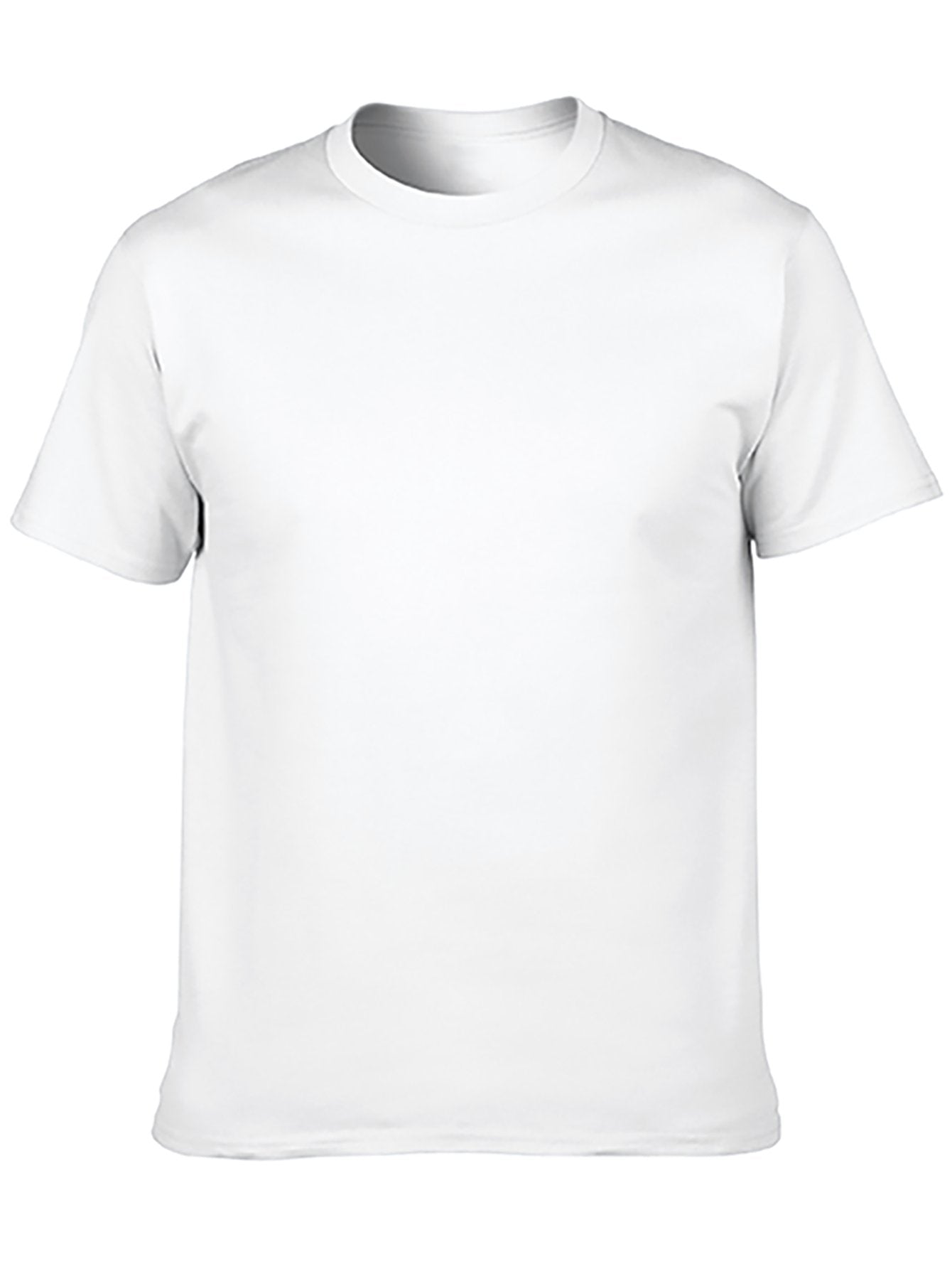 Custom adult heat transfer short-sleeved T-shirts white