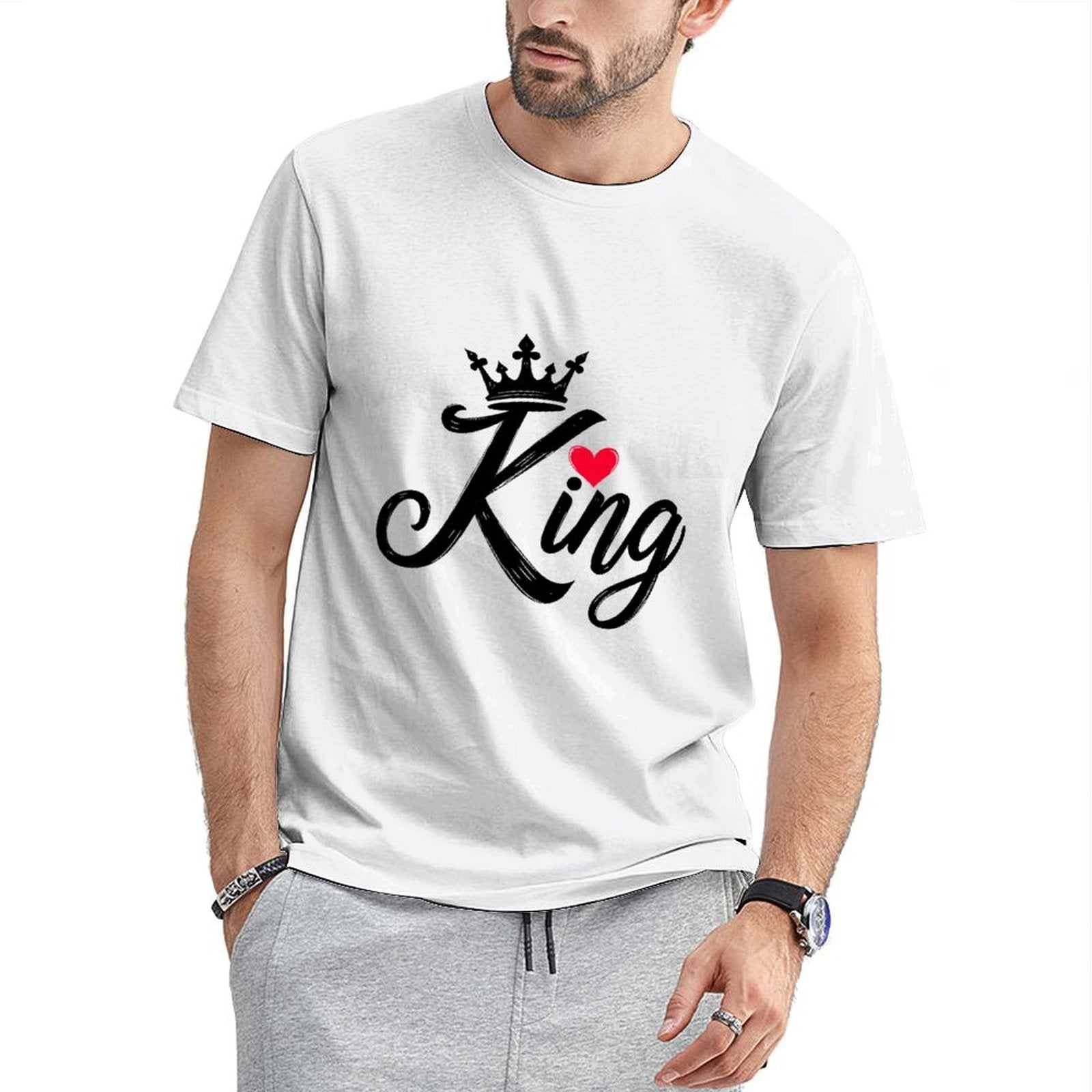 Inkmay Casual Cotton T-shirt Abstract Black Background With White Shapes Unisex T-shirtTrueComfort 100% Cotton T-Shirt