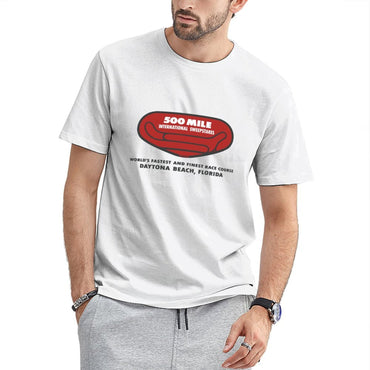 Inkmay Casual Cotton T-shirt Red Oval With Text Inside Unisex T-shirtSoftFeel EasyWear T-Shirt