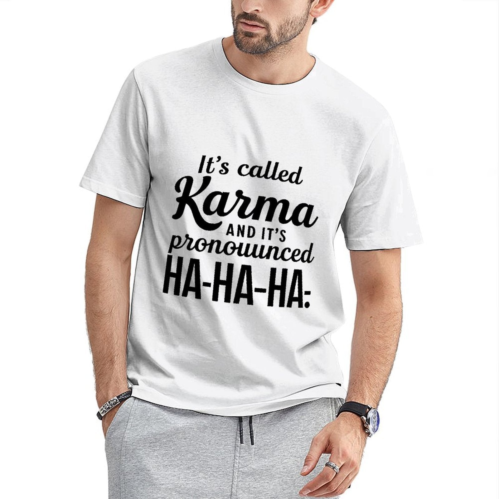 Inkmay Casual Cotton T-shirt Black Background With Abstract Shapes Design Unisex T-shirtUltra Durable ClassicLine T-Shirt