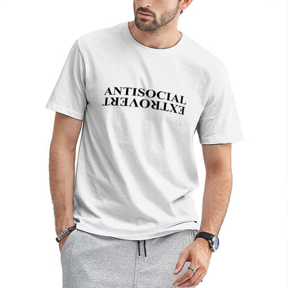 Inkmay Casual Cotton T-shirt Abstract Artistic Design With Bold Letters Unisex T-shirtSoft-Touch Printed T-Shirt